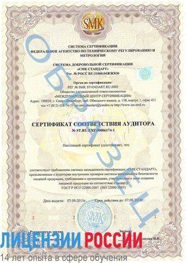 Образец сертификата соответствия аудитора №ST.RU.EXP.00006174-1 Вилючинск Сертификат ISO 22000